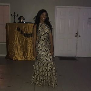 Short Sleeve V-Neck Prom Dress